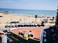 Meerausblick aus Fenster Strand